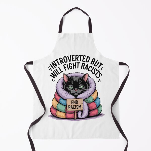 Item preview, Introvert Introverted But Will Fight Racists designed and sold by AniArtPL.