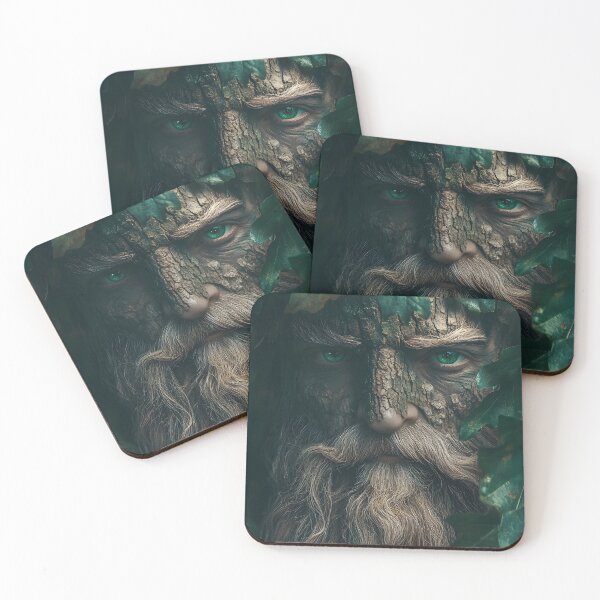 Item preview, Enchanted forest spirit camouflaged in oak leaves designed and sold by Artessie.