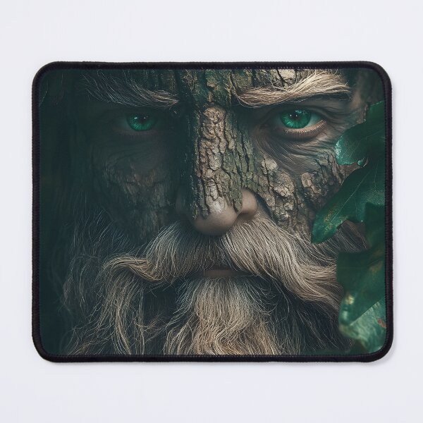 Item preview, Enchanted forest spirit camouflaged in oak leaves designed and sold by Artessie.