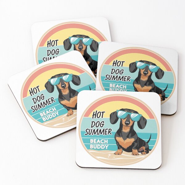 Item preview, Hot Dog Summer – Funny Dachshund Summer Beach Design designed and sold by WolbergArts.