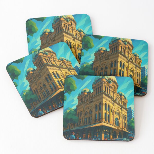 Item preview, Sydney QUEEN VICTORIA BUILDING – Elegance under Glass (Pop Art Travel Poster and Greeting Card) designed and sold by Earth Celebration Designs.
