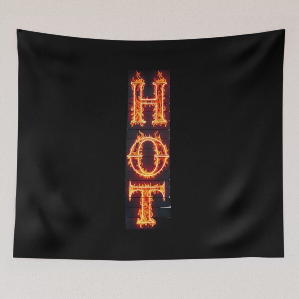 Item preview, H-O-T Vertical Burn – Summer Heatwave Tattoo Logo designed and sold by Digital Artisan.