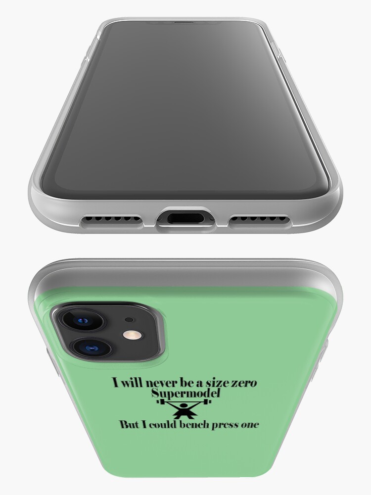 Alternate view of Bench Press a Supermodel Green iPhone Case & Cover