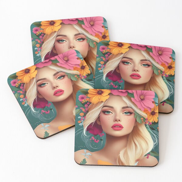 Item preview, A vibrant floral portrait with colorful blossoms. designed and sold by Artessie.