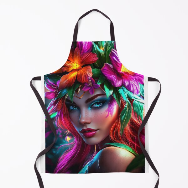 Item preview, Vibrant goddess with floral crown and vivid colors designed and sold by Artessie.