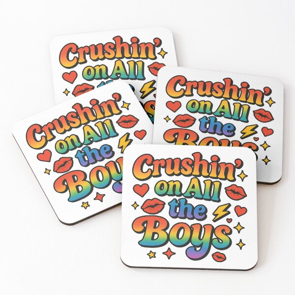Item preview, Crushin On All The Boys – Rainbow Queer Flirty Design designed and sold by Haus Of Sin.