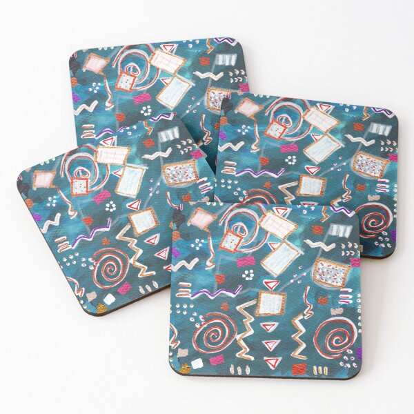 Item preview, Wild Abstract Teal Background Jazzy designed and sold by Sara's Art Shop.