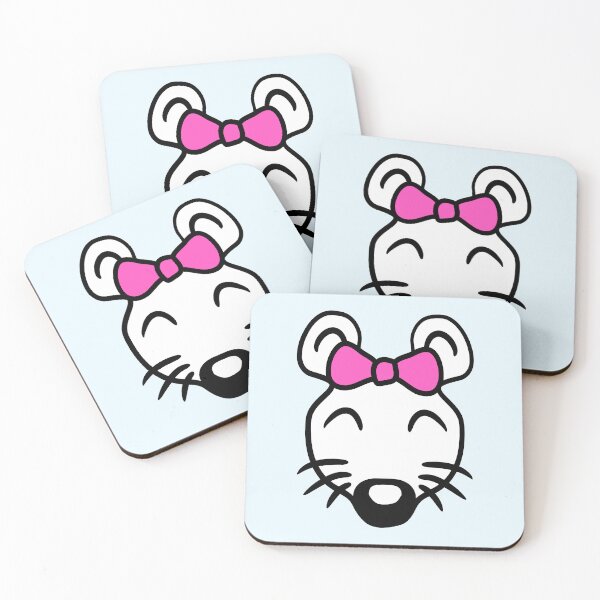 Item preview, Mouse Woman Pretty Bow Girl Little Rat Cute Beauty designed and sold by shirt-o-mat.