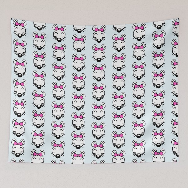 Item preview, Mouse Woman Pretty Bow Girl Little Rat Cute Beauty designed and sold by shirt-o-mat.