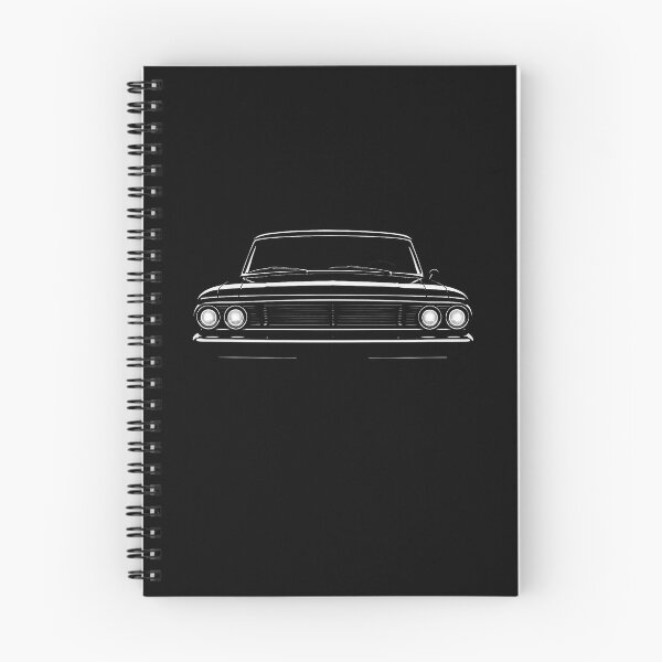 Item preview, 1964 Ford Galaxie 500 Front View in Bold Black and White Contrast designed and sold by TheArtOfCar.