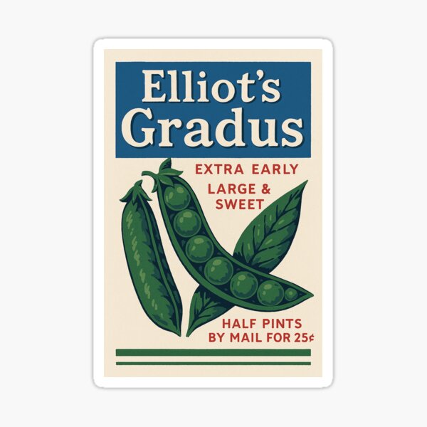 Item preview, Vintage Seed Packet Pea Illustration Retro Botanical Art designed and sold by weirdfishes123.
