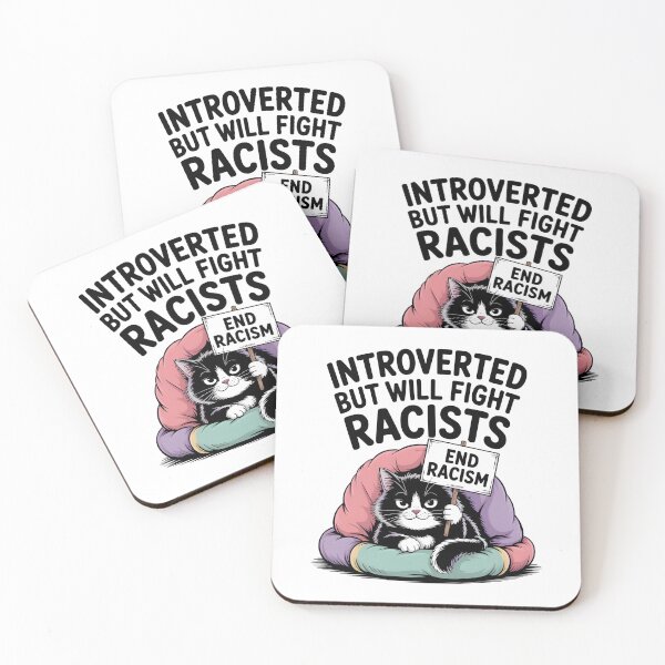 Item preview, Introvert Introverted But Will Fight Racists designed and sold by AniArtPL.