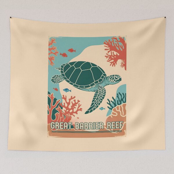 Item preview, A Vintage Illustration of Great Barrier Reef Marine Park - Australia designed and sold by GoodOldVintage.