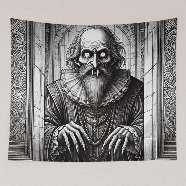 Item preview, Evil vampire standing staring at you designed and sold by Vintage Designs +.