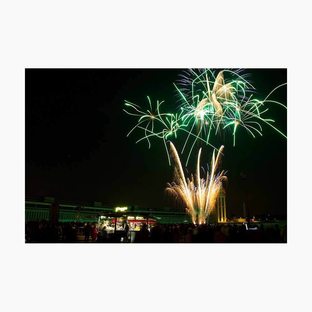 Fireworks, Tempelhofer Feld Poster for Sale by Julia Gutgesell | Redbubble