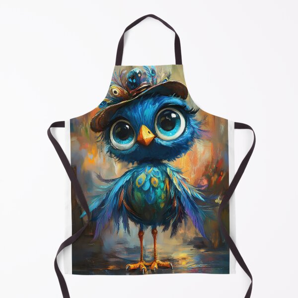Item preview, Cute blue bird with large eyes in a colorful hat designed and sold by Artessie.
