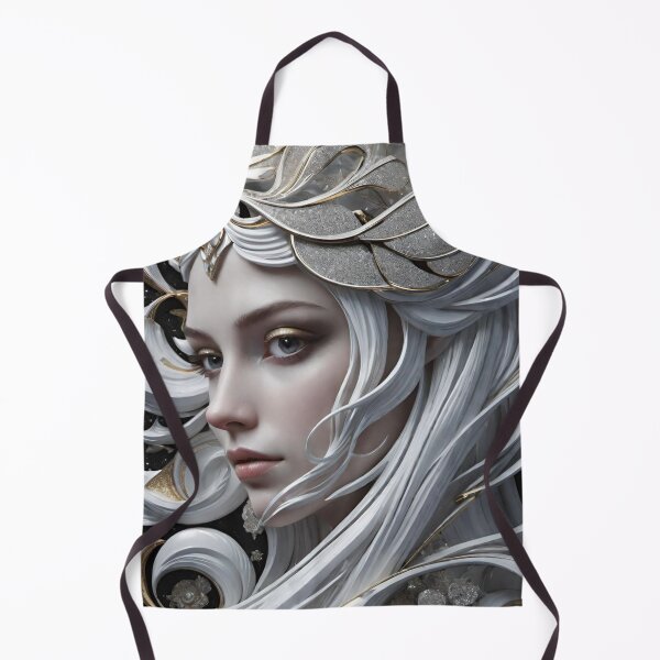 Item preview, Woman portrait in silver and white dreamy and romantic designed and sold by IHImage.