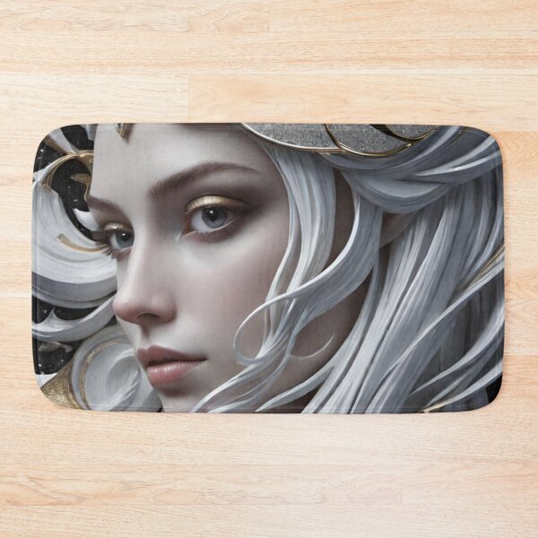 Item preview, Woman portrait in silver and white dreamy and romantic designed and sold by IHImage.