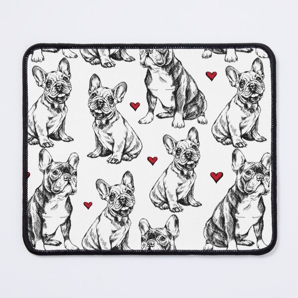 Item preview, French bulldog cute dogs puppies frenchie love pattern black and white designed and sold by art-tee-ua.