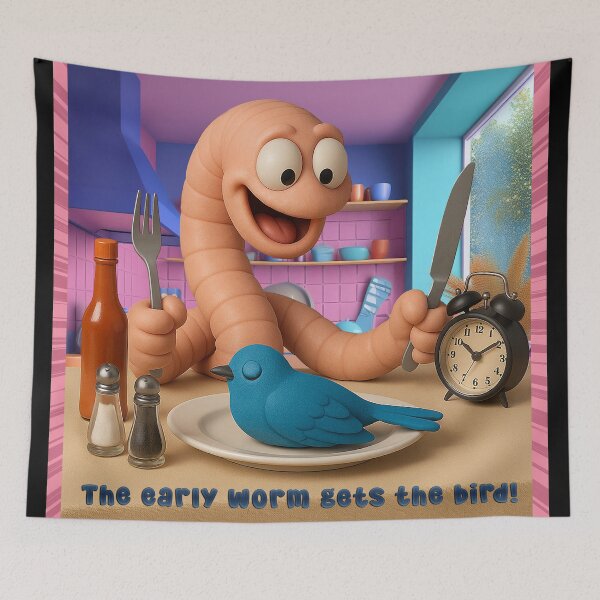 Item preview, Early Worm Gets the Bird designed and sold by candimclovin.