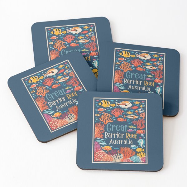 Item preview, A Vintage Illustration of Great Barrier Reef Marine Park - Australia designed and sold by GoodOldVintage.