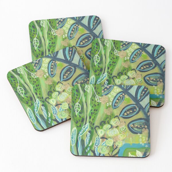 Item preview, Green under water feeling Abstract Foliage  designed and sold by Sara's Art Shop.