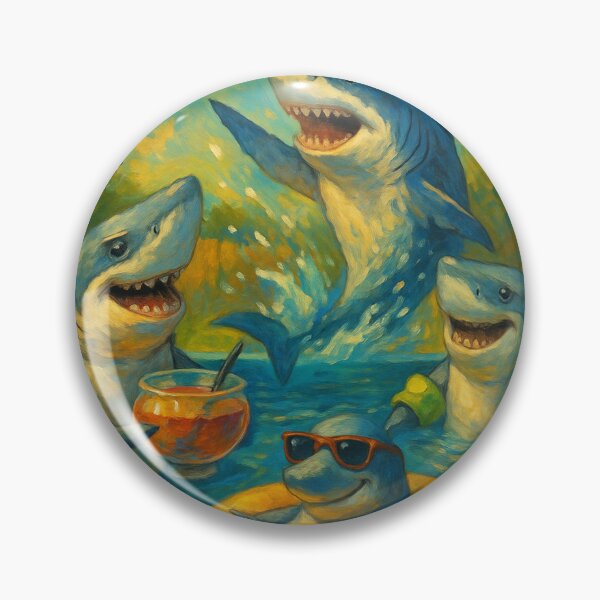 Item preview, Sharks Rule the Pool Party designed and sold by ArtframeAnimals.
