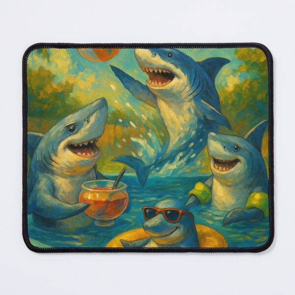 Item preview, Sharks Rule the Pool Party designed and sold by ArtframeAnimals.