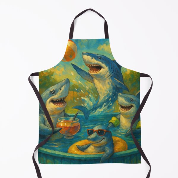Item preview, Sharks Rule the Pool Party designed and sold by ArtframeAnimals.