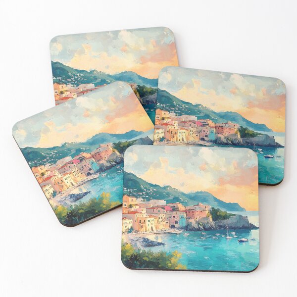 Item preview, Golden Sunset Over Ischia’s Coastline designed and sold by daila70.