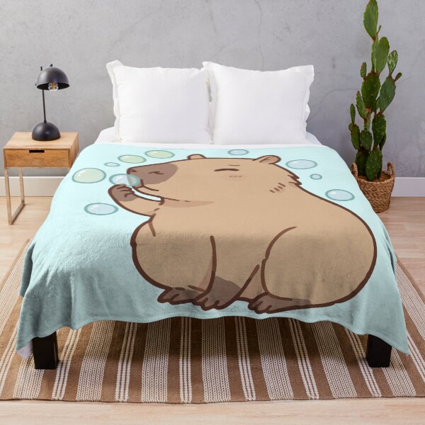 Item preview, Cute Capybara Blowing Bubbles – Whimsical and Playful Animal Illustration designed and sold by imaginariun.
