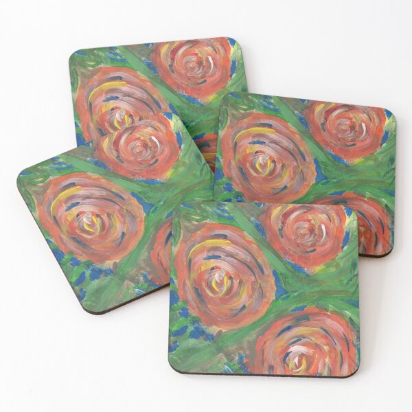Item preview, Orange Abstract Flowers designed and sold by Sara's Art Shop.