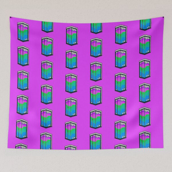 Item preview, Neon Rainbow Shower Bathroom art designed and sold by LayerCakeDigDes.