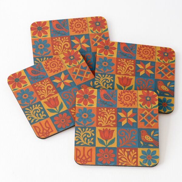 Item preview, Ukrainian ethnic pattern in bright colors designed and sold by BoBiloArt.