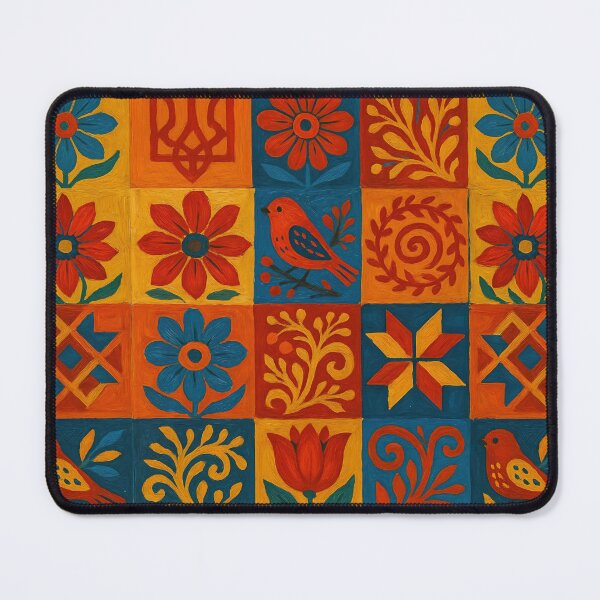 Item preview, Ukrainian ethnic pattern in bright colors designed and sold by BoBiloArt.