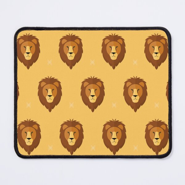 Item preview, Lions' heads on yellow designed and sold by reneesillus.