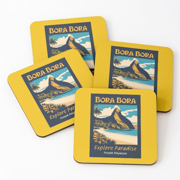 Item preview, A Vintage Illustration of Bora Bora - French Polynesia  designed and sold by GoodOldVintage.