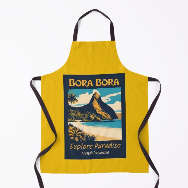 Item preview, A Vintage Illustration of Bora Bora - French Polynesia  designed and sold by GoodOldVintage.
