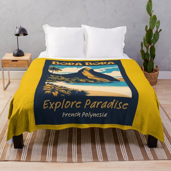 Item preview, A Vintage Illustration of Bora Bora - French Polynesia  designed and sold by GoodOldVintage.
