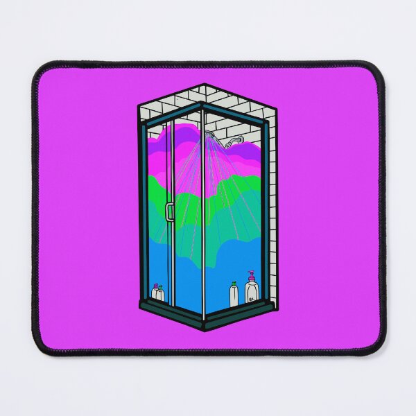 Item preview, Neon Rainbow Shower Bathroom art designed and sold by LayerCakeDigDes.