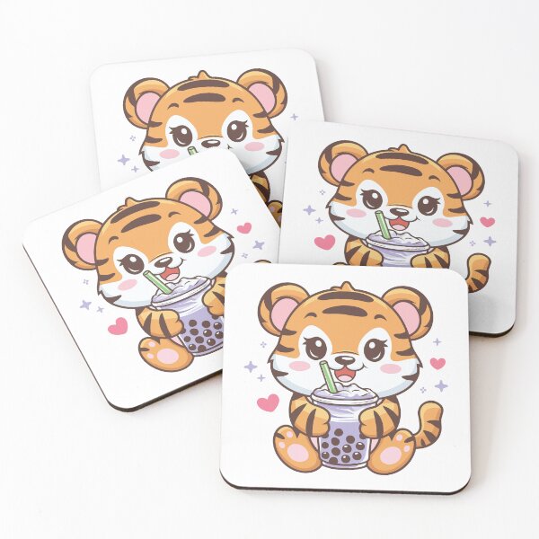 Item preview, Boba Tea Cute Kawaii Tiger Bubble Tea designed and sold by jmbeezee.