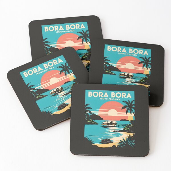 Item preview, A Vintage Illustration of Bora Bora - French Polynesia  designed and sold by GoodOldVintage.