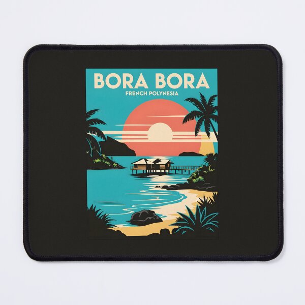 Item preview, A Vintage Illustration of Bora Bora - French Polynesia  designed and sold by GoodOldVintage.