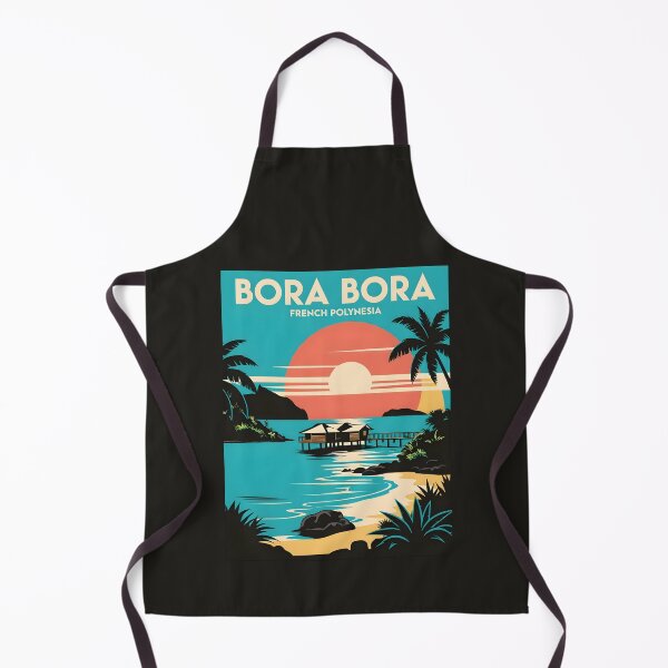 Item preview, A Vintage Illustration of Bora Bora - French Polynesia  designed and sold by GoodOldVintage.