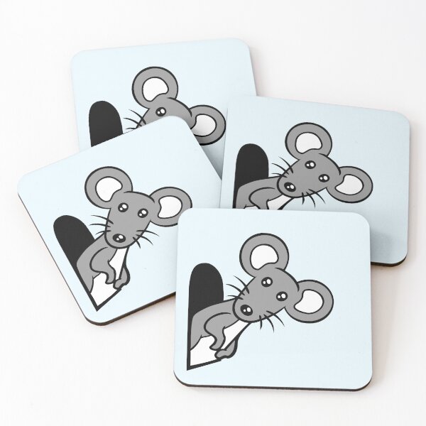 Item preview, Mouse looks out of a Wall Hole Pet Rat Cute Funny designed and sold by shirt-o-mat.
