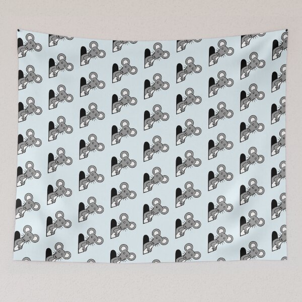 Item preview, Mouse looks out of a Wall Hole Pet Rat Cute Funny designed and sold by shirt-o-mat.
