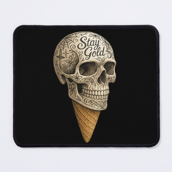 Item preview, Tattooed Skull in an Ice Cream Cone designed and sold by LaNadaYFundante.