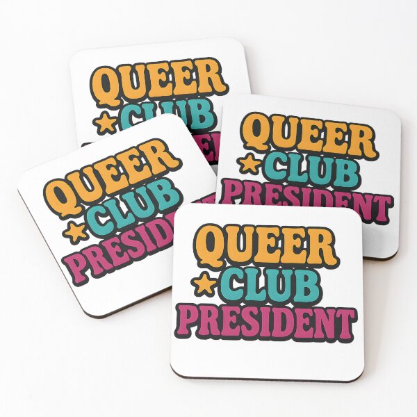 Item preview, Queer Club President – Bold Retro Typography designed and sold by Haus Of Sin.