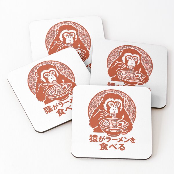 Item preview, Japenese macaque eating ramen designed and sold by PrestonSquires.