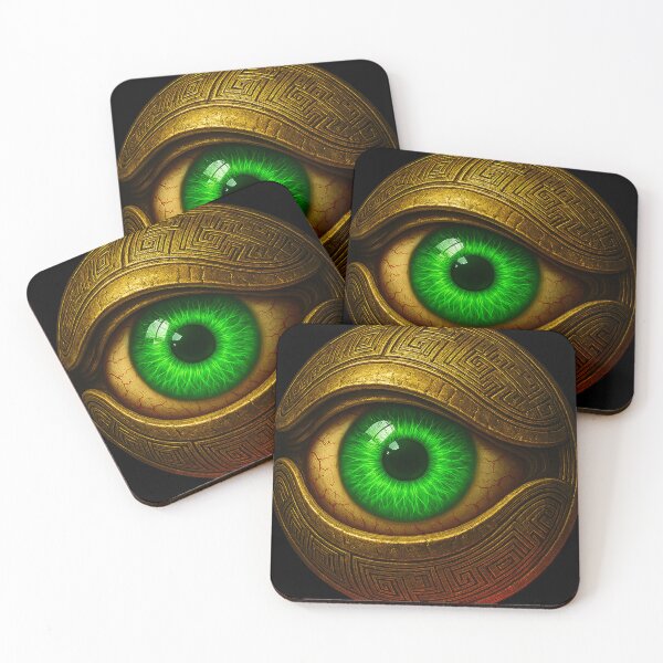 Item preview, Icon of Envy Evil Eye Biomechanical Green Eyeball designed and sold by hauntedtees.
